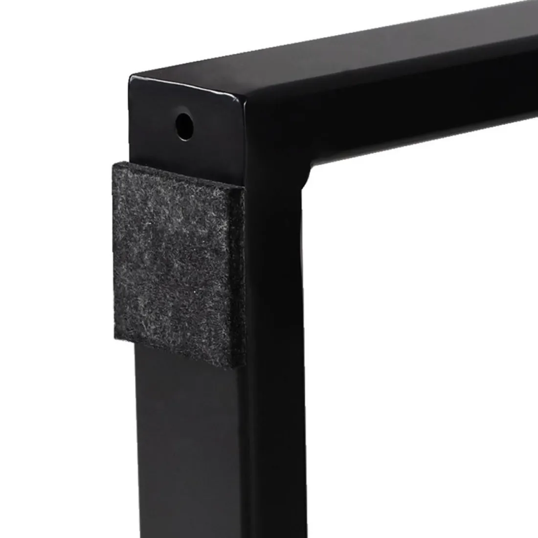 Mange-debout ou Table haute 'MINERVA' en bois et métal noir