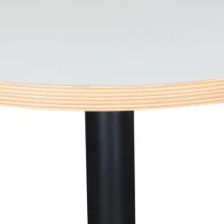 Mange-debout rond 'POLLUX ROUND' blanc avec un pied noir
