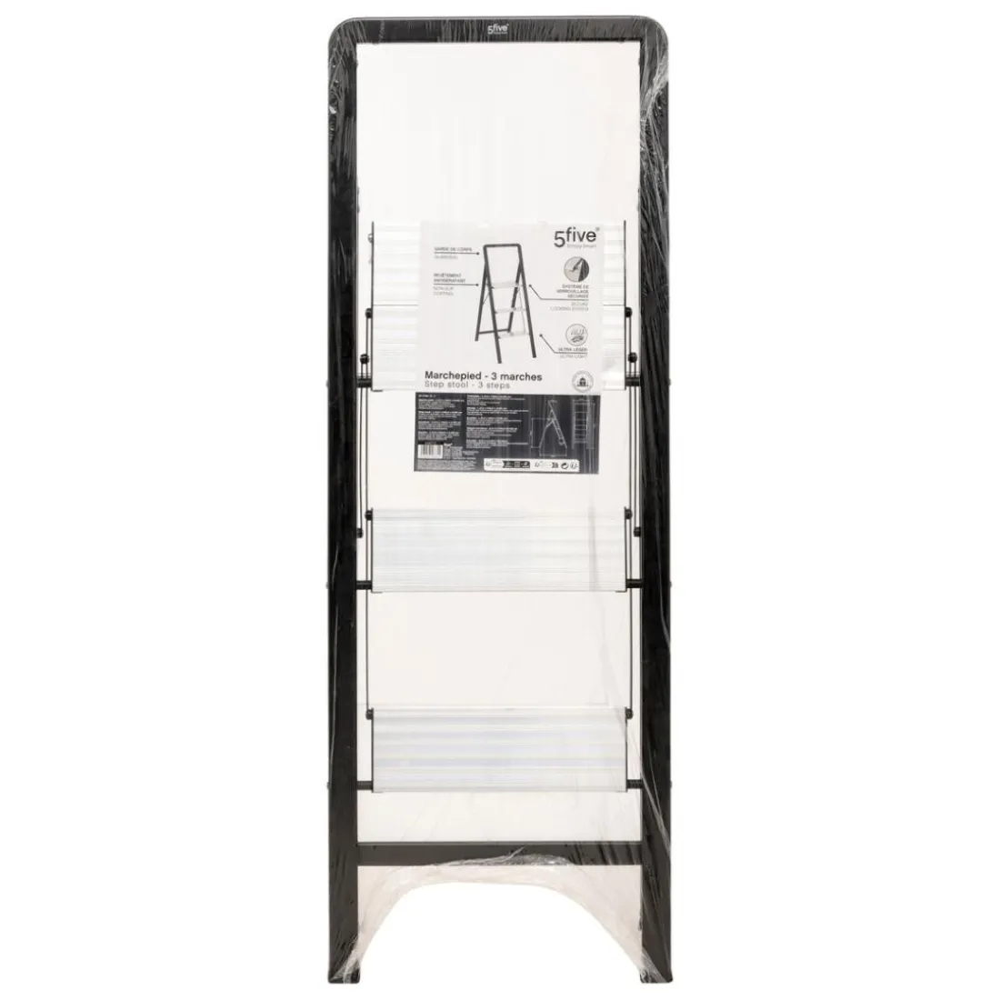 Marchepied en aluminium gris 3 marches
