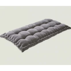 Matelas Futon en velours ras gris
