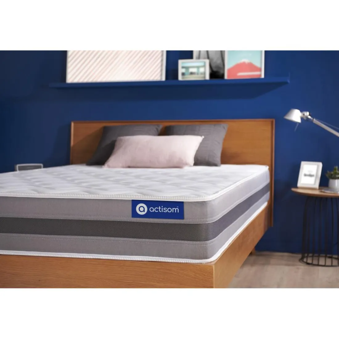 Matelas Ressorts ensaches et memoire de forme Maxi epaisseur 5 zones de confort