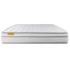 Matelas sommier gris Luxe Ressorts ensaches memoire de forme 5 zones de confort MAXI epaisseur