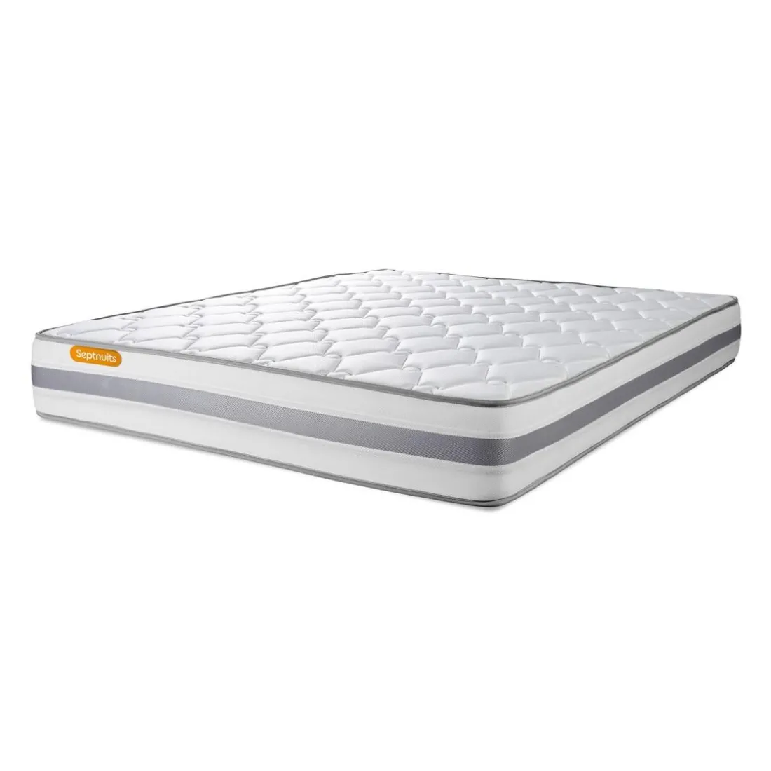 Matelas sommier kit gris Memo Spring Ressorts ensaches MAXI épaisseur