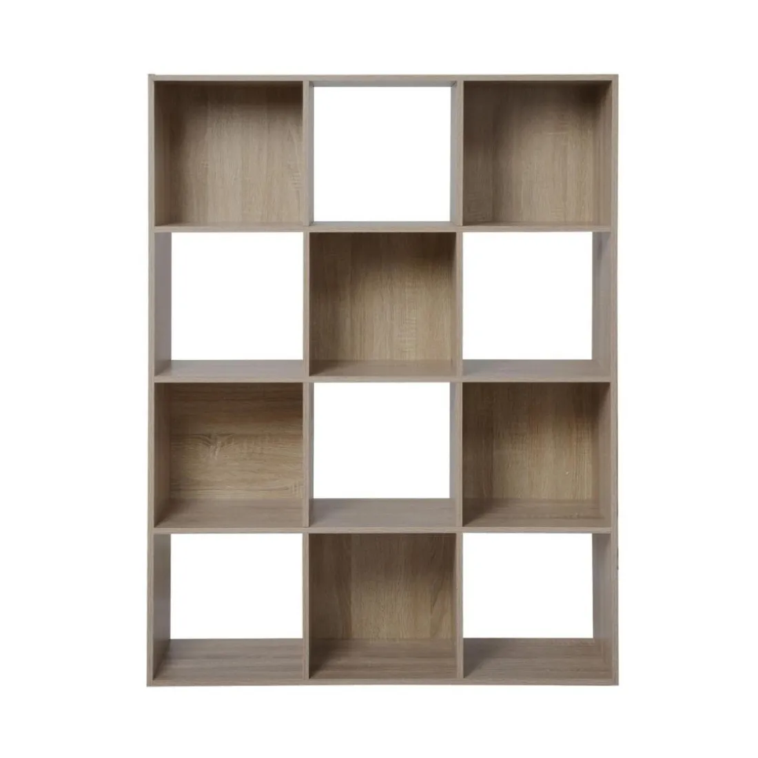 Meuble à 12 cases en bois Beige