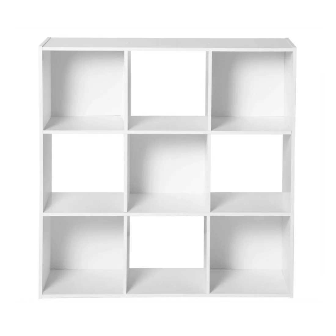 Meuble à 9 cases en bois blanc