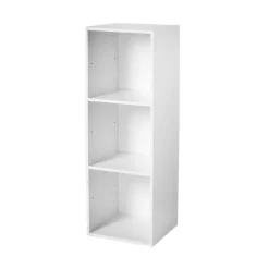 Meuble à 3 cases en bois blanc