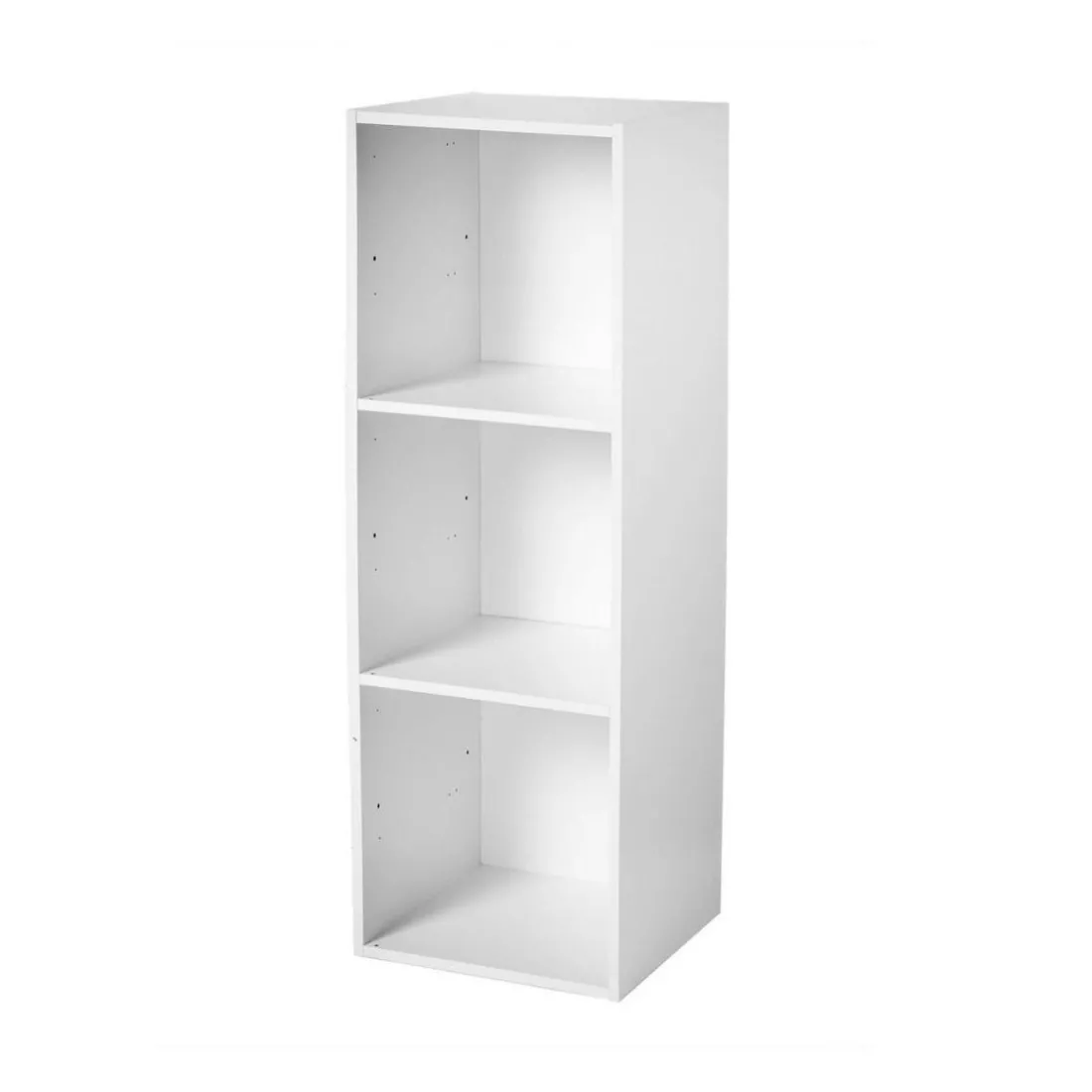 Meuble à 3 cases en bois blanc