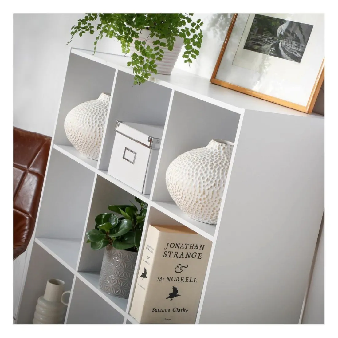 Meuble à 12 cases en bois Blanc
