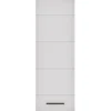 Meuble à étagères avec porte L38xH110cm Blanc brillant