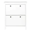 Meuble A Chaussures 2 Portes en Bois blanc