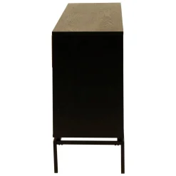 Meuble bas 2 portes 3 tiroirs naturel marron
