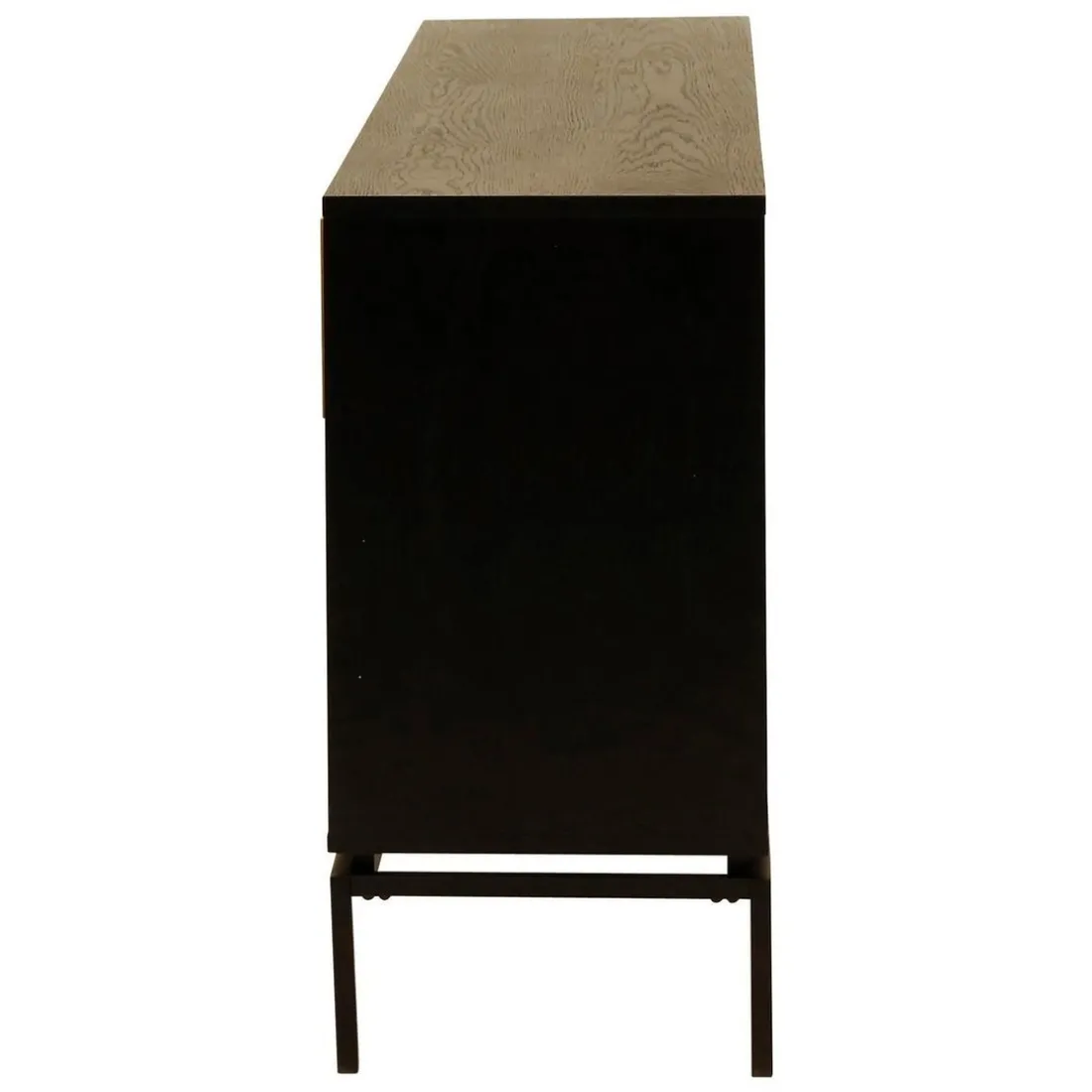 Meuble bas 2 portes 3 tiroirs naturel marron