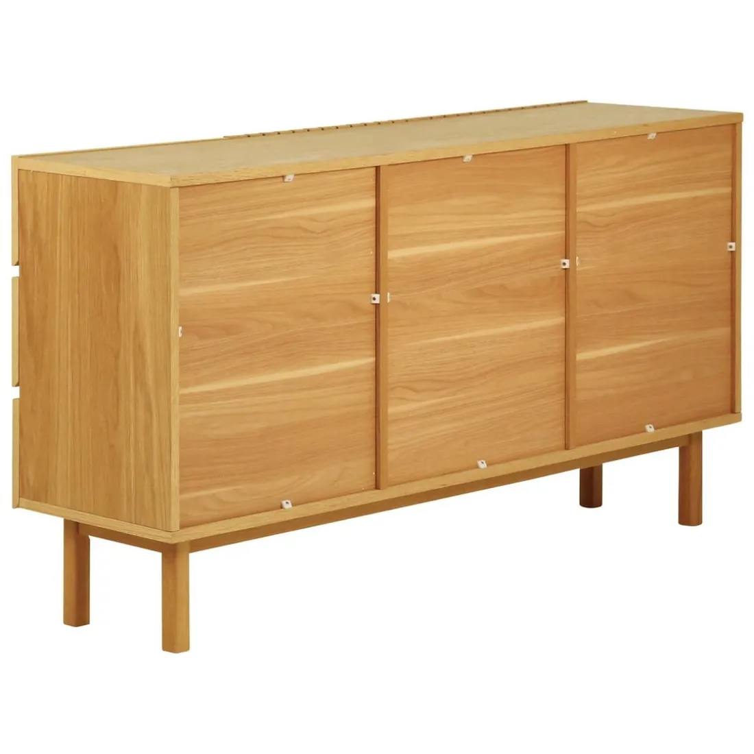 Meuble bas 2 portes 3 tiroirs naturel