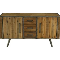Meuble bas 3 tiroirs, 2 portes en Bois