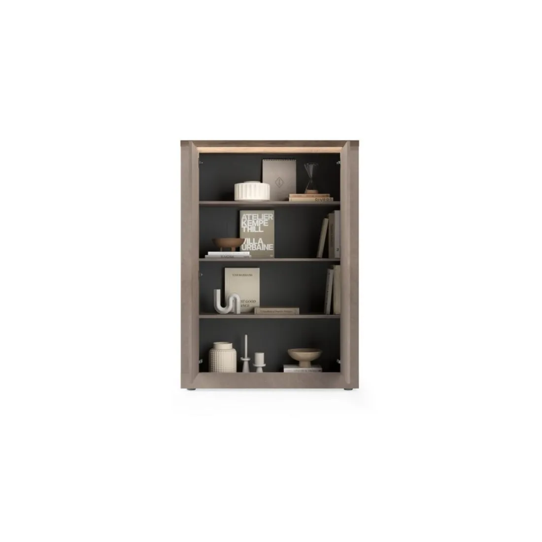 Meuble de rangement 4 portes ISCHIA avec éclairage LED intégré