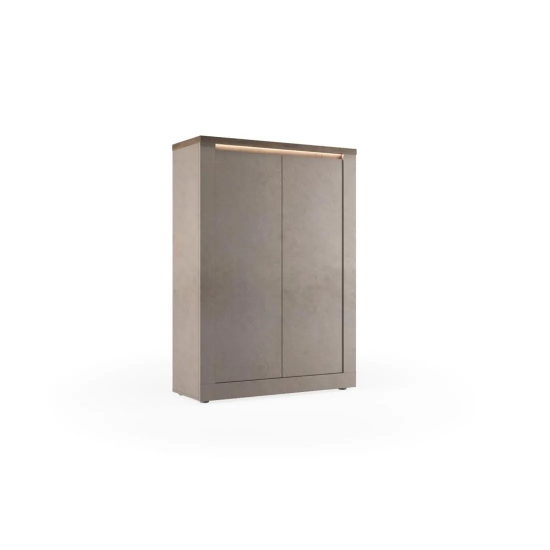 Meuble de rangement 4 portes ISCHIA avec éclairage LED intégré