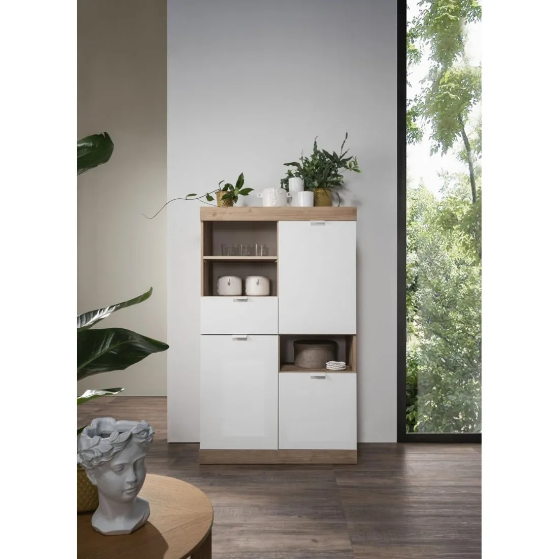 Meuble de rangement 3 portes et 1 portes Blanc