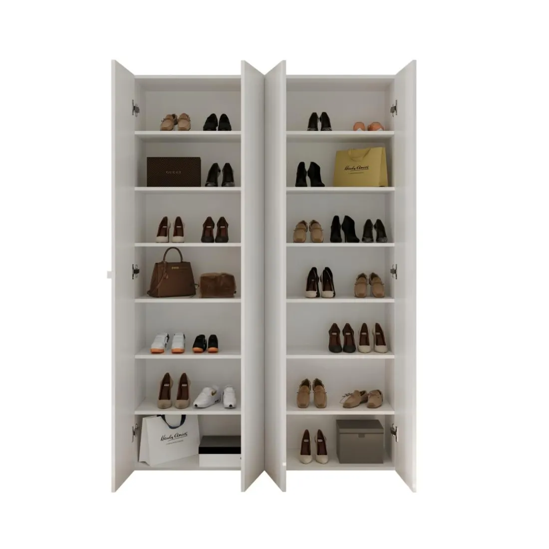 Meuble de rangement 4 portes 5 étagères reglable