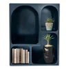 Meuble de rangement à étagères en arche Mojik Bois Noir