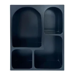 Meuble de rangement à étagères en arche Mojik Bois Noir