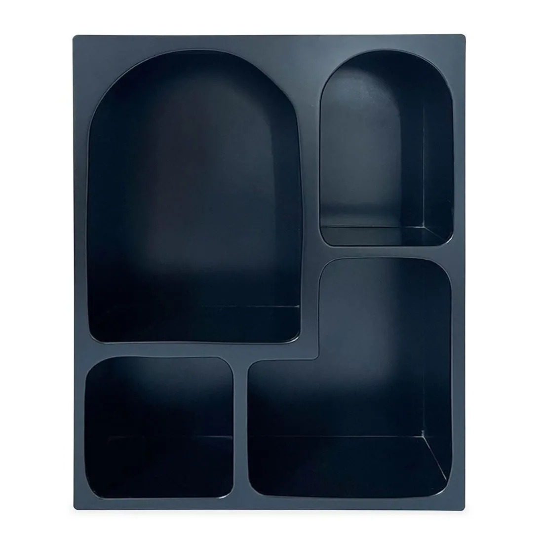 Meuble de rangement à étagères en arche Mojik Bois Noir
