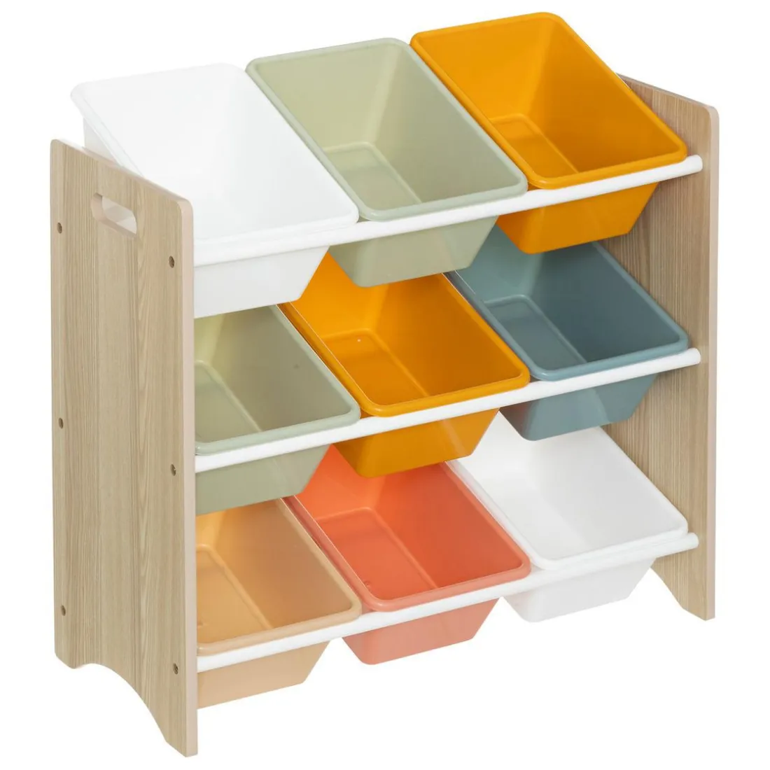 Meuble de rangement avec bacs de jeu