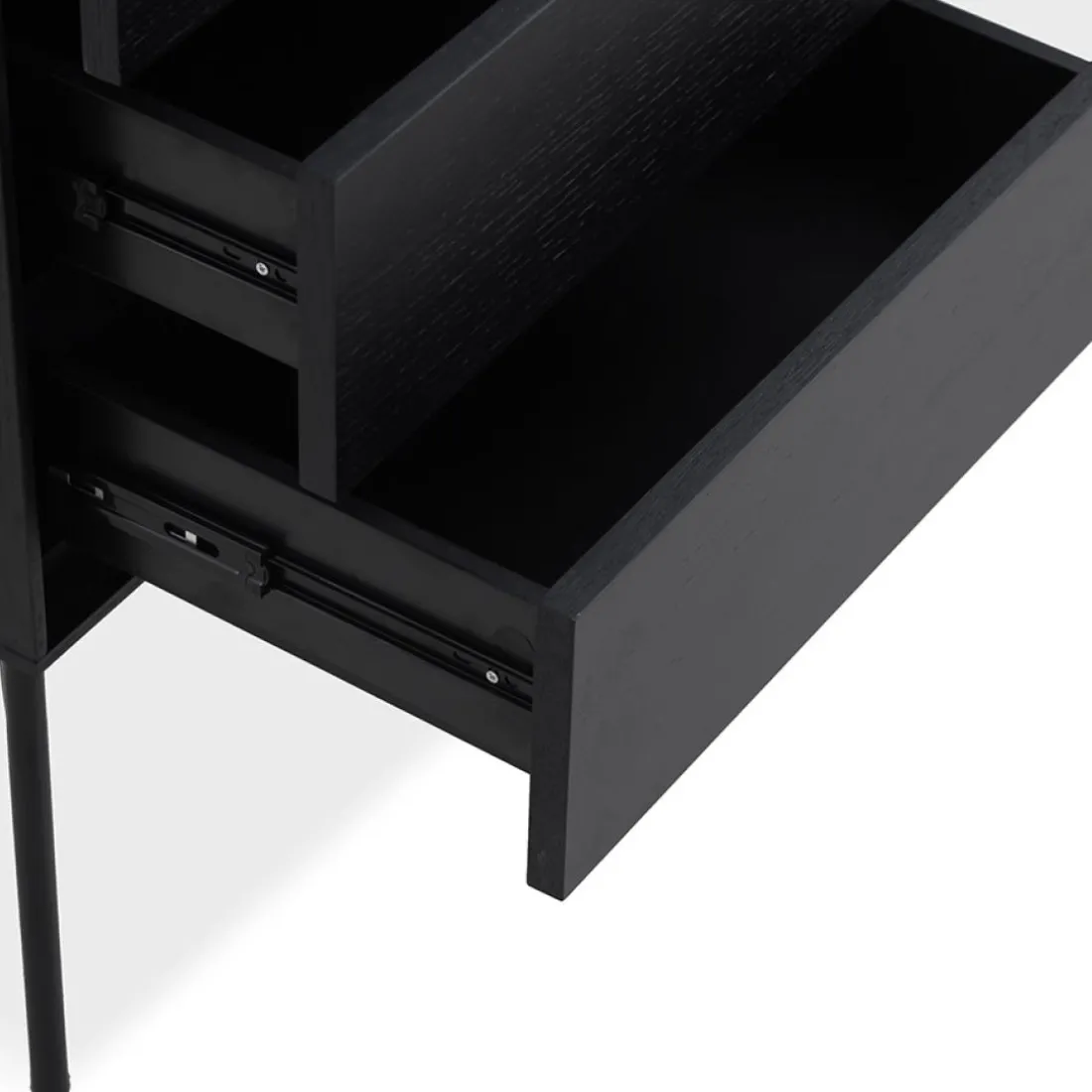 Meuble de rangement design 'CONVIV' en bois noir