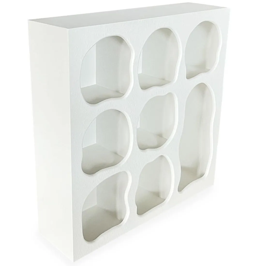 Meuble de rangement style naturel organique Salavador Blanc
