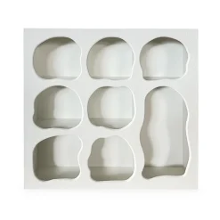 Meuble de rangement style naturel organique Salavador Blanc