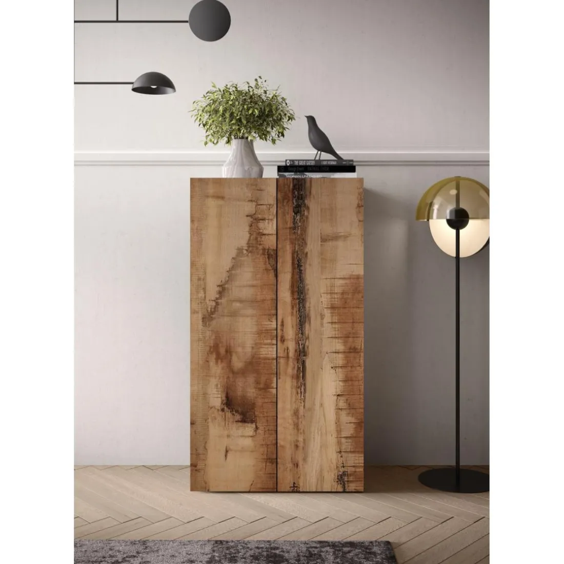 Meuble de stockage 2 portes multifonctionnelle