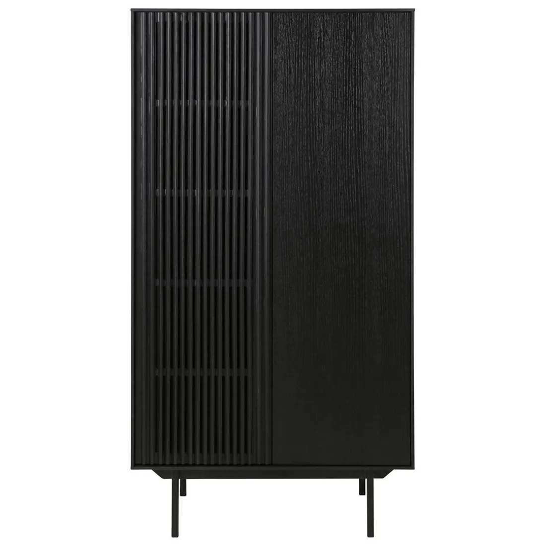 Meuble haut 2 portes noir