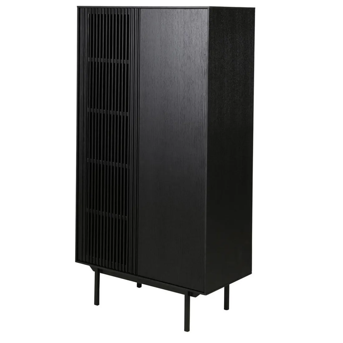 Meuble haut 2 portes noir