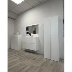 Meuble porte chassures 2 portes abattantes suspendu