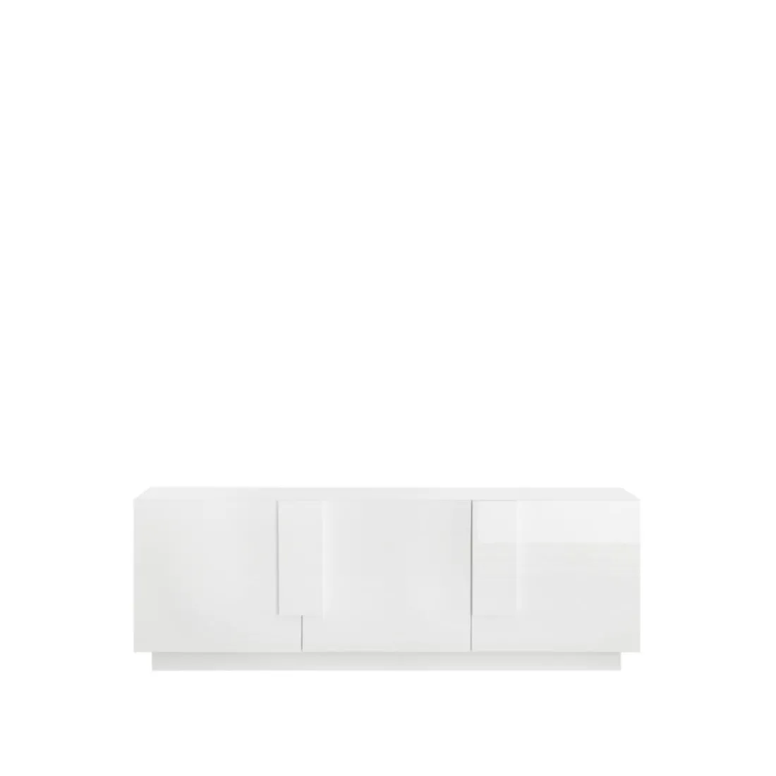 Meuble TV 3 portes blanc laqué