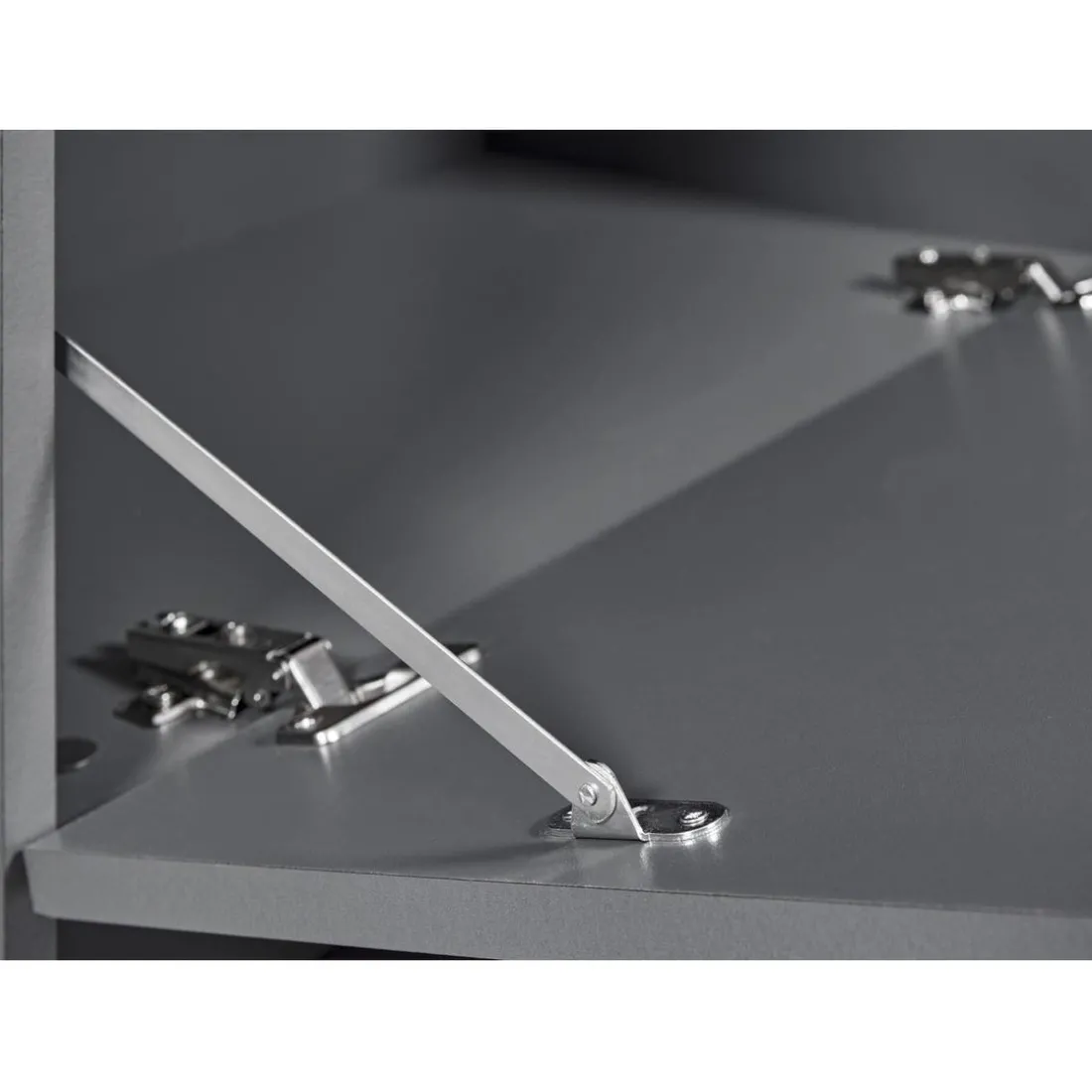Meuble TV 2 Portes Gris Graphite ELENZIO