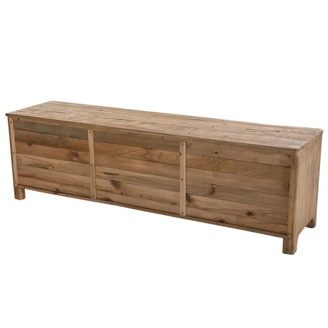 Meuble TV ANDRIAN 6 Tiroirs Bois Pin Recyclé