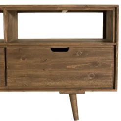 Meuble Tv ANDY Scandi Bois 3 Tiroirs 3 Niches Sapin