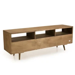 Meuble Tv ANDY Scandi Bois 3 Tiroirs 3 Niches Sapin