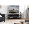 Meuble TV LEANDRE Avec 2 Étagères Bois Et Métal