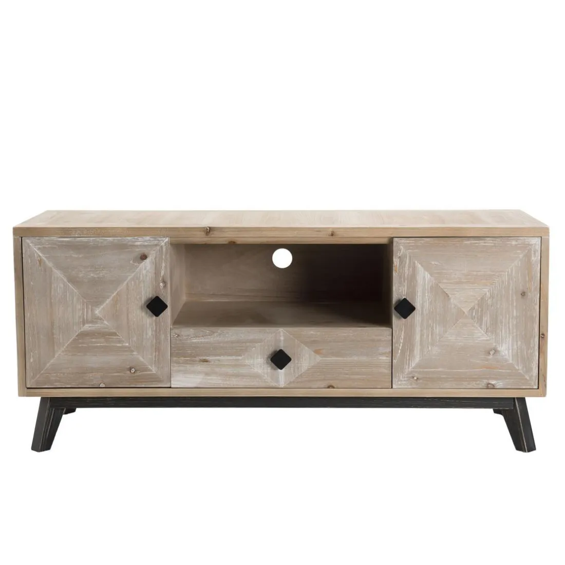 Meuble Tv MANDY Scandi 2 Portes 1 Tiroir 1 Niche