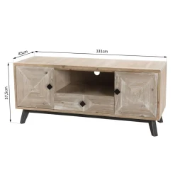 Meuble Tv MANDY Scandi 2 Portes 1 Tiroir 1 Niche