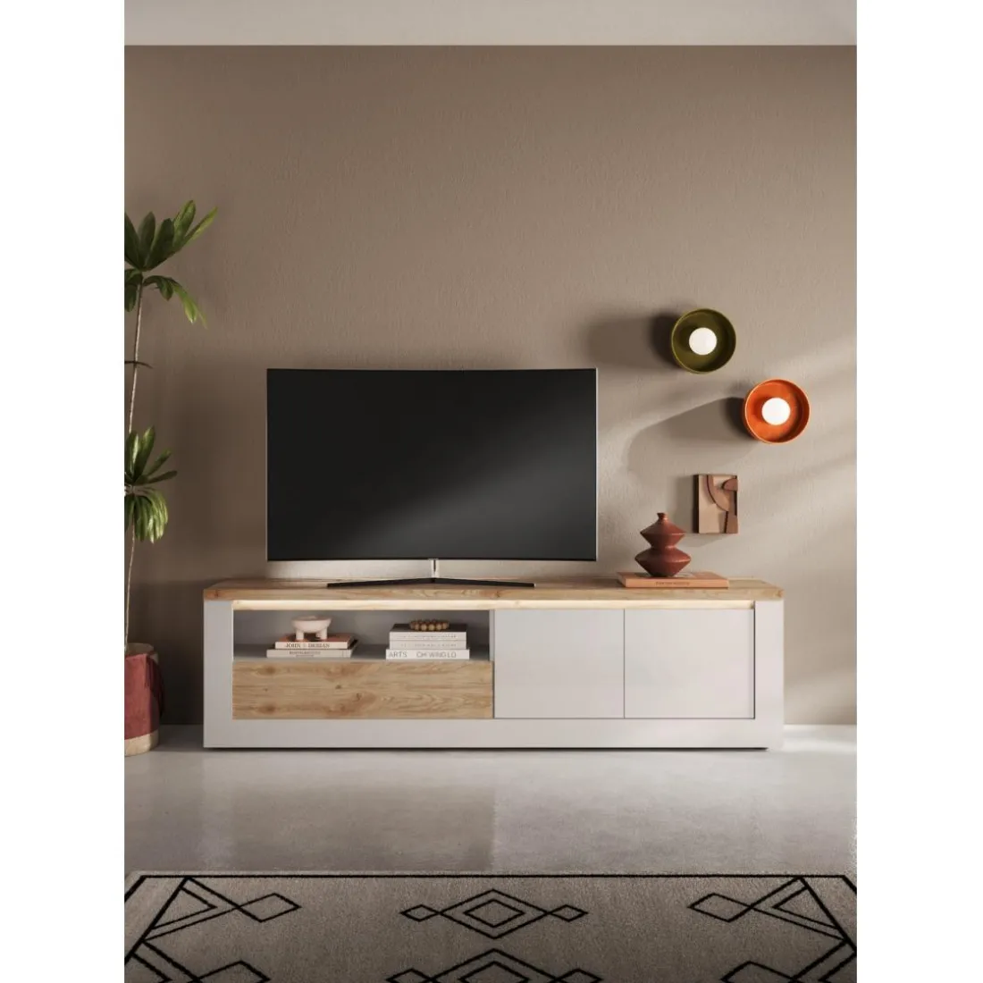 Meuble TV SAVONA Blanc