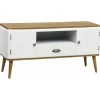 Meuble Tv scandinave 2 portes Blanc JAKOB