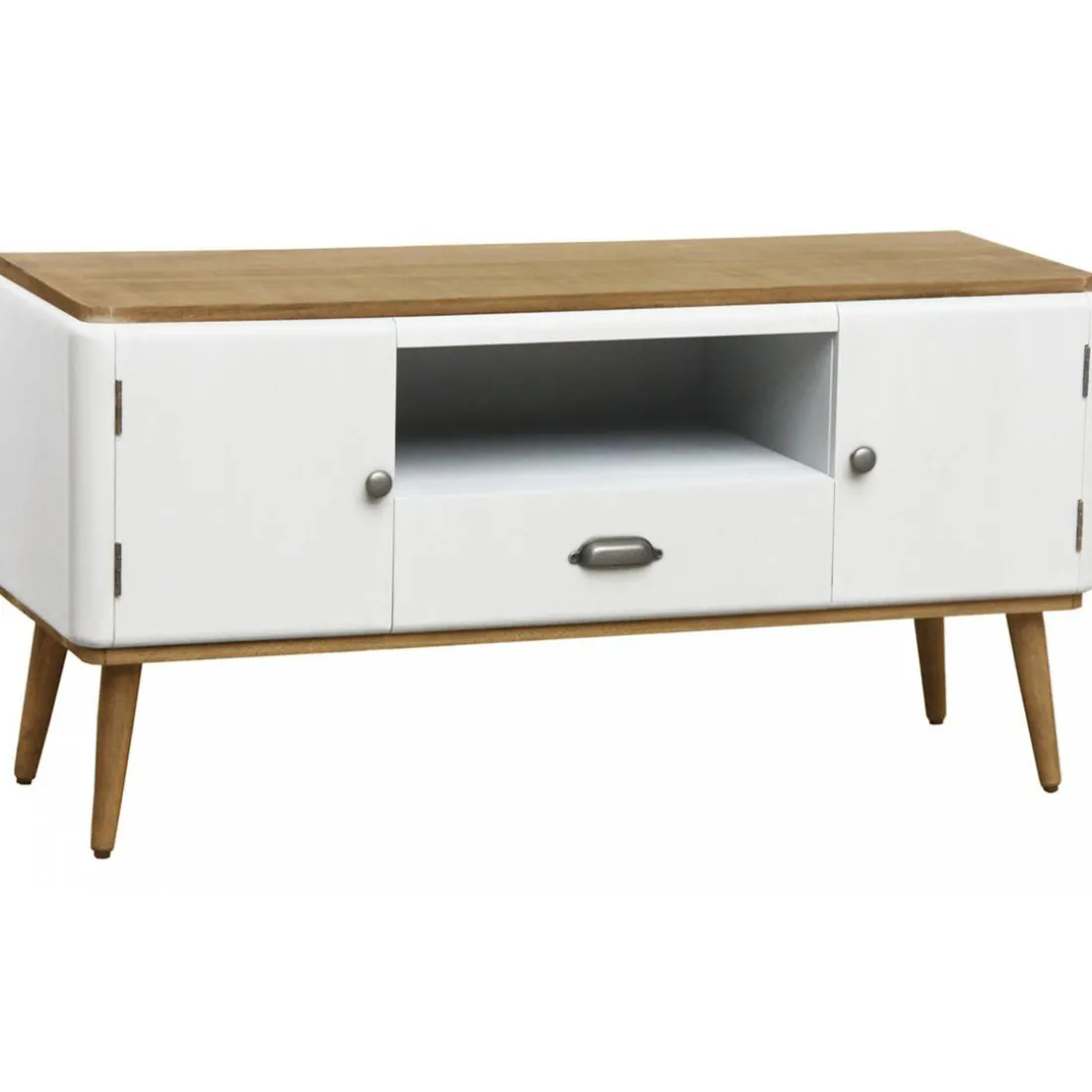 Meuble Tv scandinave 2 portes Blanc JAKOB