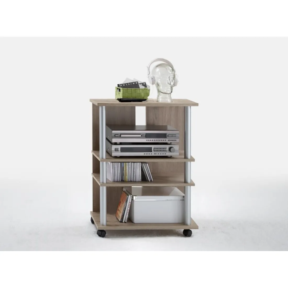 Meuble TV VARIANT 7 4 plateaux sur roulettes