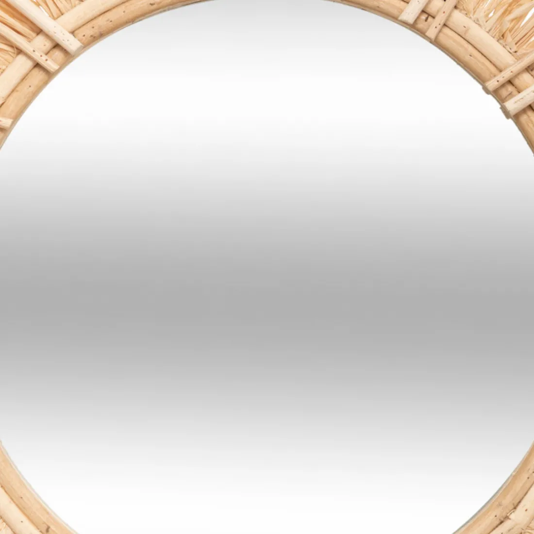 Miroir Lion en Rafia