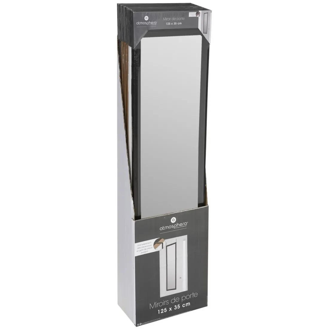Miroir Porte Plastique Paco marron