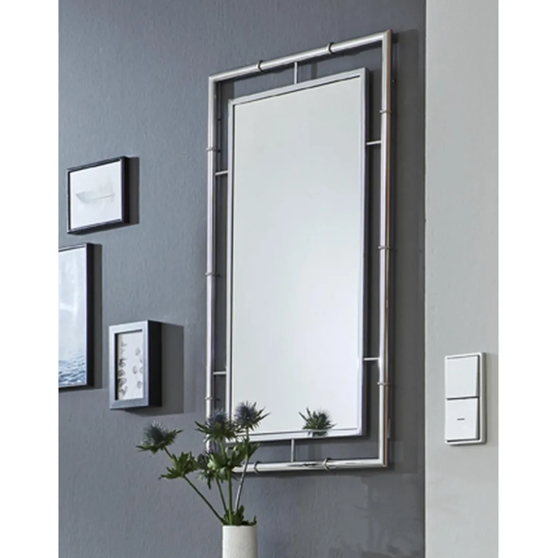 Miroir rectangulaire Chromé en métal
