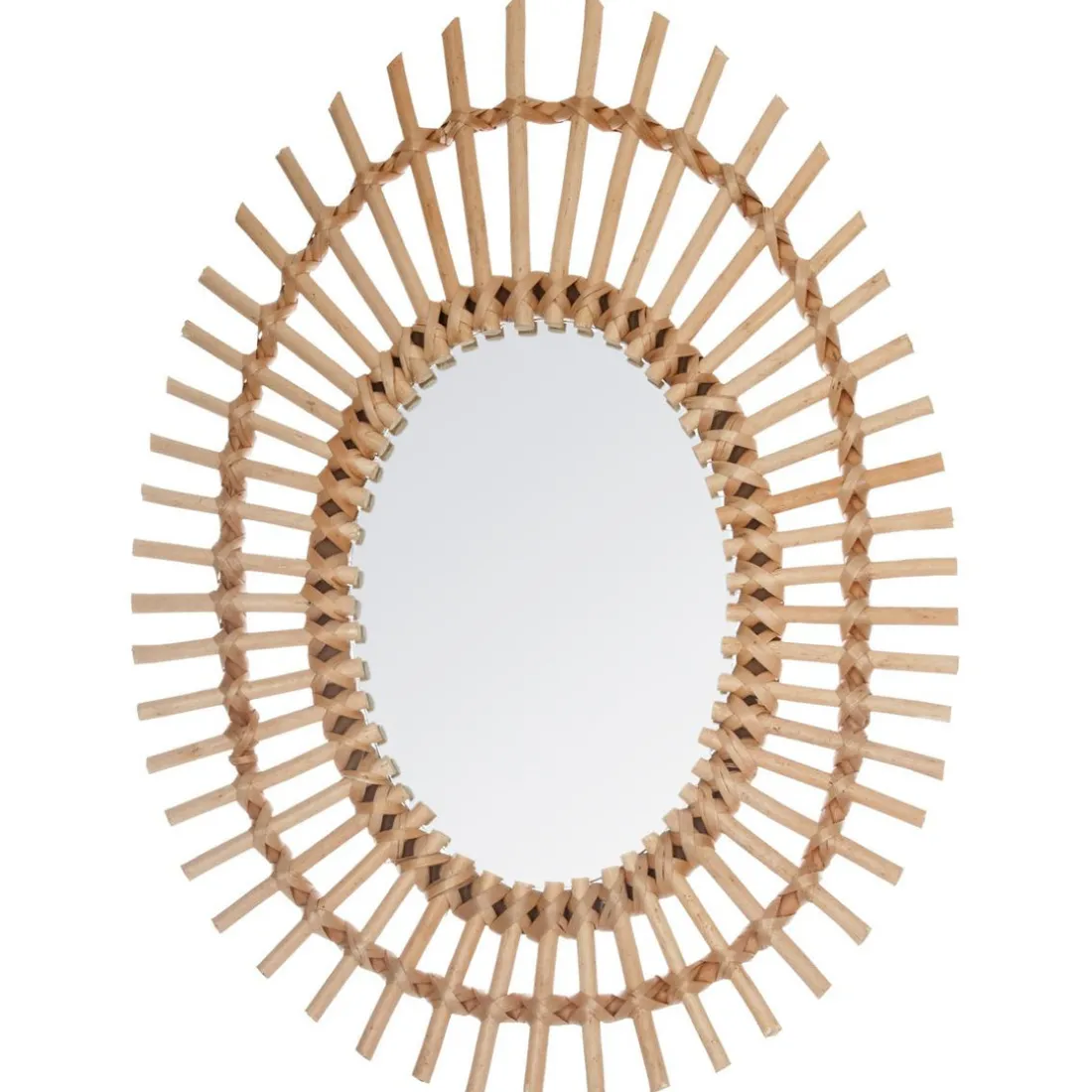 Miroir rotin ovale