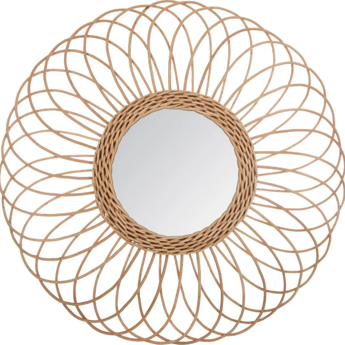 Miroir rotin rosace D58
